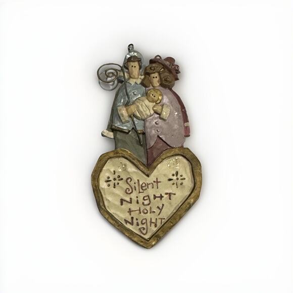 Kurt S Adler Resin Nativity Christmas Tree Ornament Holy Family Rustic Holiday - Picture 1 of 6